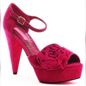 Betsey Johnson Pink Suede heels